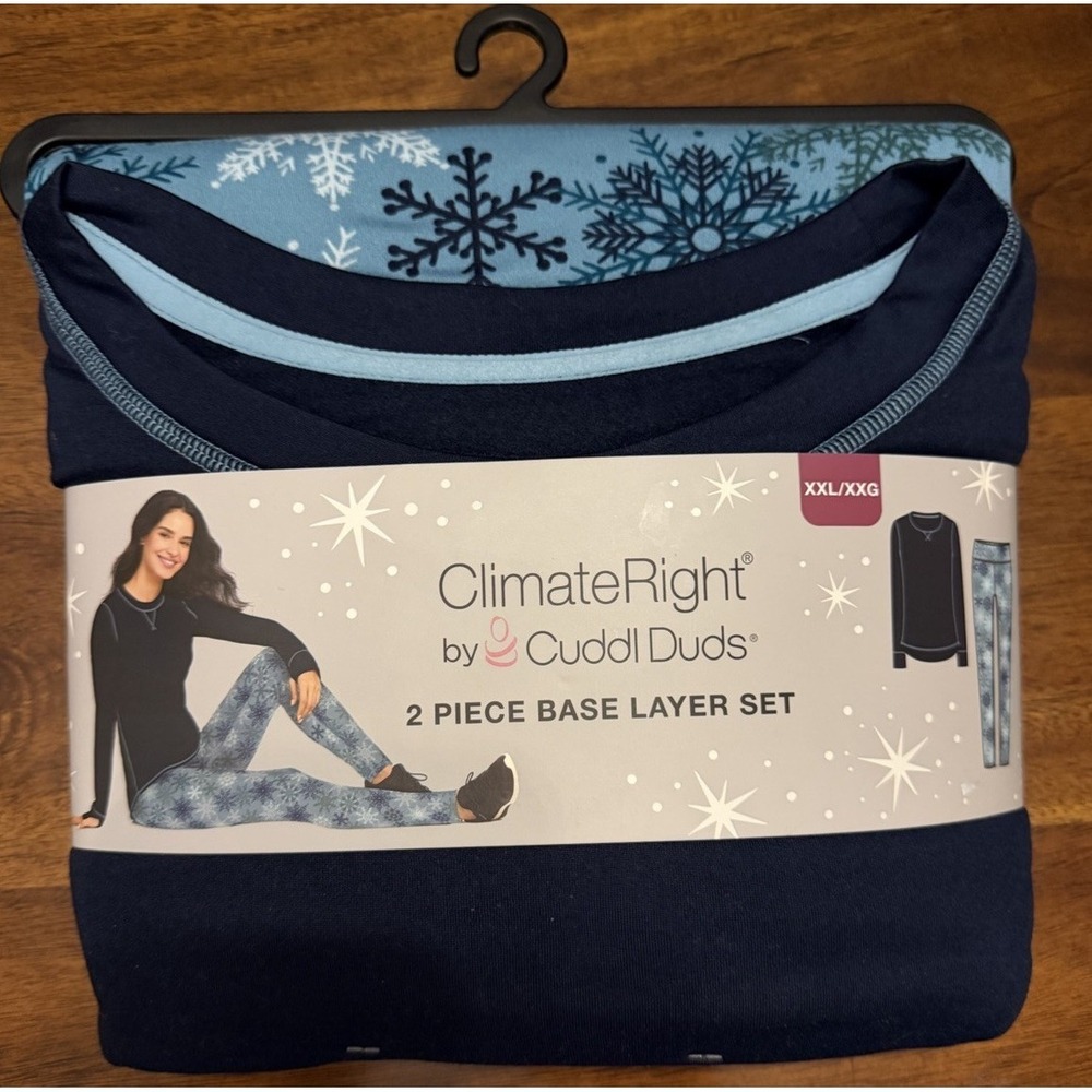 ClimateRight by Cuddl Duds Women's 2-piece Base Layer Top and Legging Set Sz XXL